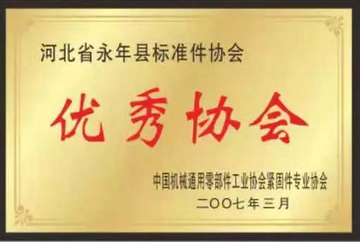 緊固件標準件生產(chǎn)廠家榮譽展示